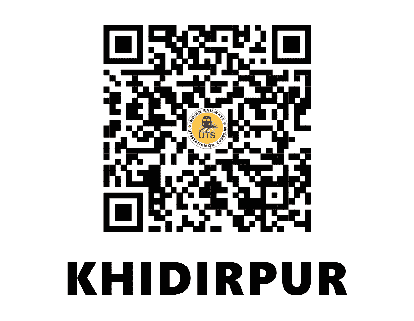 UTS QR Code for KHIDIRPUR - KIRP - ER (WEST BENGAL)